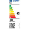 biała żarówka LED 80W z gwintem E27 i adapterem E40, widok z boku i z góry