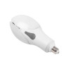 biała żarówka LED 80W z gwintem E27 i adapterem E40, widok z boku i z góry