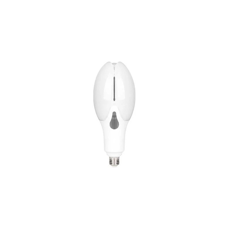 Biała żarówka LED z trzonkiem E27 i adapterem E40 widok z boku i z góry