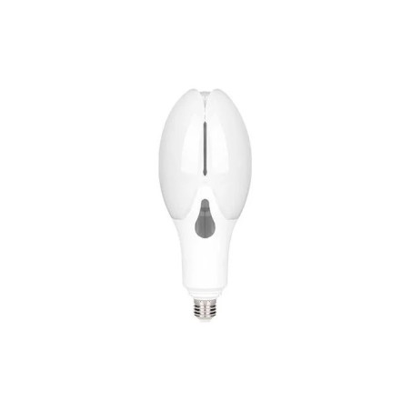 Biała żarówka LED z trzonkiem E27 i adapterem E40 widok z boku i z góry