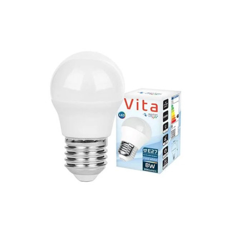 Żarówka LED z gwintem E27 o mocy 8W i białej, zimnej barwie światła 6200K
