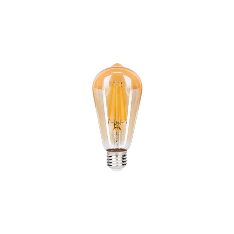 Żarówka LED z trzonkiem E27, amber filament, bursztynowe szkło, kształt klasyczny