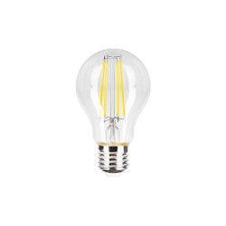 żarówka LED filamentowa z trzonkiem E27 i przezroczystą bańką