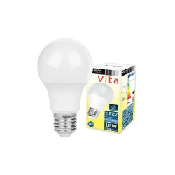 Żarówka LED z trzonkiem E27, biała neutralna, moc 16W, model 3026, widok z przodu i opakowanie