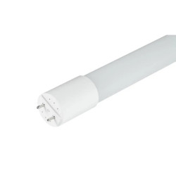 biała tuba LED T8 120 cm z widocznymi pinami do montażu