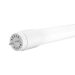 biała tuba LED 120 cm z trzonkiem T8, widok z boku i końcówki