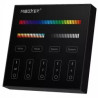 Czarny panel sterownika LED z dotykowym panelem RGB i przyciskami funkcyjnymi