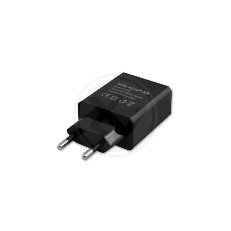 Czarny zasilacz wtyczkowy 5V 3A z portem USB DC