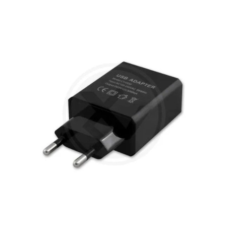 Czarny zasilacz wtyczkowy 5V 3A z portem USB DC