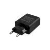 Czarny zasilacz wtyczkowy 5V 3A z portem USB DC