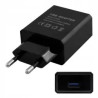 Czarny zasilacz wtyczkowy 5V 3A z portem USB DC