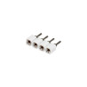 Złączka 4-pin do taśmy LED wtyk gniazdo Vipelectro model 4388, biały plastik, metalowe styki