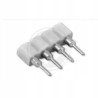 Złączka 4-pin do taśmy LED wtyk gniazdo Vipelectro model 4388, biały plastik, metalowe styki