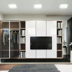 Kwadratowy biały panel LED natynkowy o mocy 18W