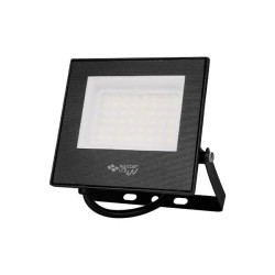 Czarny naświetlacz LED 30W z kablem, aluminiowa obudowa