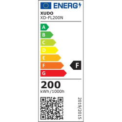 czarny naświetlacz LED 200W z aluminiową obudową i szybą z hartowanego szkła