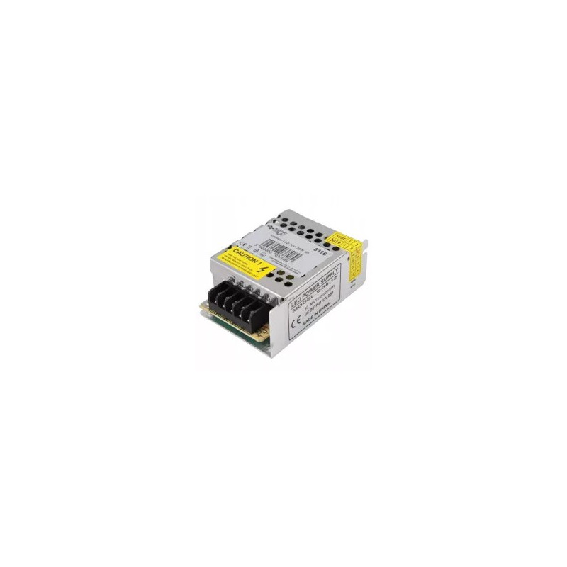 Zasilacz LED 12V 35W 3A Vipelectro szara obudowa z zaciskami, wymiary 85x60x33 mm