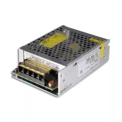 metalowy zasilacz LED 12V 60W 5A z wentylowanym panelem i zaciskami na przewody