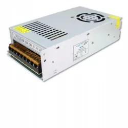 Zasilacz LED 12V 300W 25A Vipelectro metalowa obudowa z wentylatorem i zaciskami przyłączeniowymi