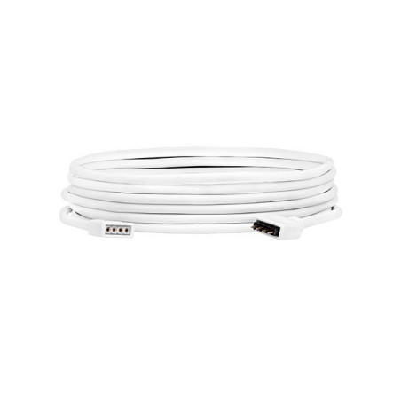 Przedłużacz do taśm LED RGB 5 metrów z białym kablem i złączami 4-pin