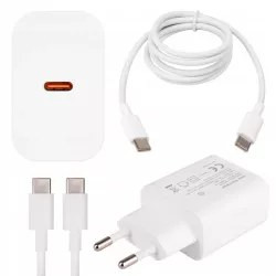 Biały zasilacz USB-C 20W z kablem USB-C