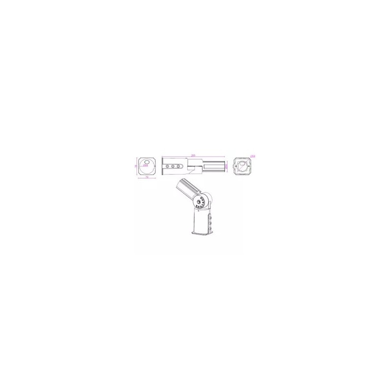 czarny adapter do słupa oświetleniowego z regulowanym kątem, model 9235