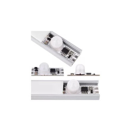Włącznik LED z czujnikiem ruchu PIR na płytce PCB do montażu w profilu aluminiowym