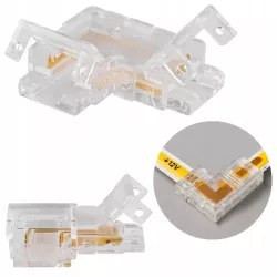 przezroczysta złączka kątowa do taśmy LED COB 8 mm model 9634