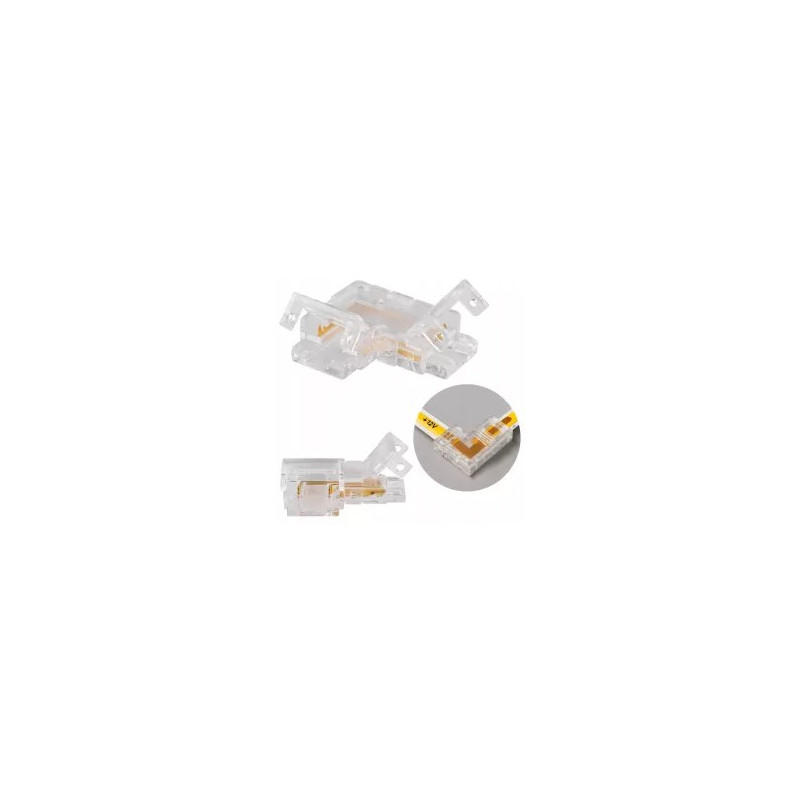 przezroczysta złączka kątowa do taśmy LED COB 8 mm model 9634
