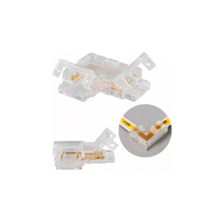 przezroczysta złączka kątowa do taśmy LED COB 8 mm model 9634