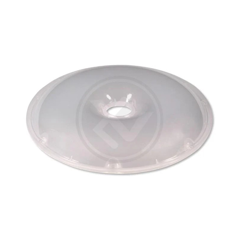 Mleczny dyfuzor z poliwęglanu do lamp High Bay, model Ø253x25 mm, widok z góry
