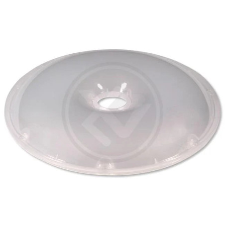 Mleczny dyfuzor z poliwęglanu do lamp High Bay, model Ø253x25 mm, widok z góry