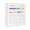 biały pilot dotykowy RGB+CCT z 4 strefami i przyciskami