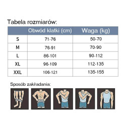 biała męska koszulka wyszczuplająca slim, rozmiar XXL, widok z przodu i na modelu