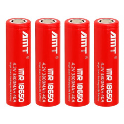 Czerwone ogniwo litowo-jonowe 18650 3800mAh 4,2V wraz z opakowaniem