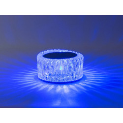 Przezroczysta lampka stołowa LED RGB o kryształowym wzorze z pilotem i panelem dotykowym