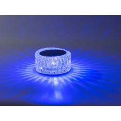 Przezroczysta lampka stołowa LED RGB o kryształowym wzorze z pilotem i panelem dotykowym