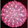 Niebieska kula świąteczna LED o średnicy 20 cm z 200 diodami LED i przezroczystymi kwiatowymi elementami