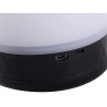 Biała lampka nocna LED USB z kablem, pokazująca 8 kolorów światła