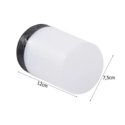 Biała lampka nocna LED USB z kablem, pokazująca 8 kolorów światła