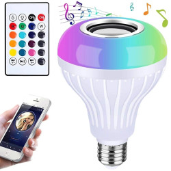 Żarówka LED RGB z wbudowanym głośnikiem Bluetooth i pilotem w zestawie
