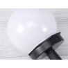 Zestaw czterech kulistych lamp ogrodowych RGB wbijanych w ziemię, dwie kolorowe i dwie białe