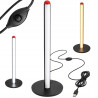 czarna lampka stojąca LED 50 cm z podstawą i kablem USB, trzy różne barwy światła