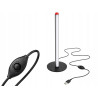 czarna lampka stojąca LED 50 cm z podstawą i kablem USB, trzy różne barwy światła