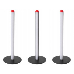 czarna lampka stojąca LED 50 cm z podstawą i kablem USB, trzy różne barwy światła