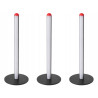 czarna lampka stojąca LED 50 cm z podstawą i kablem USB, trzy różne barwy światła