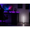 czarna lampka stojąca LED 50 cm z podstawą i kablem USB, trzy różne barwy światła