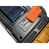 Przenośna latarka LED z panelem solarnym i powerbankiem w kolorze złotym