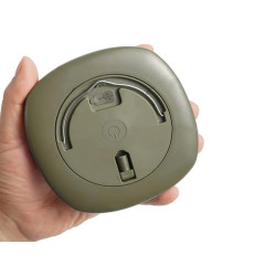 Biała lampa akumulatorowa z girlandą LED na rolce, uchwyt do zawieszenia