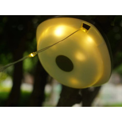 Biała lampa akumulatorowa z girlandą LED na rolce, uchwyt do zawieszenia